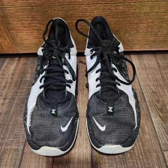 Nike Paul George PG 5 Mens Size 9 Black White Athletic Shoes Sneakers CW3143-003 - Picture 2 of 8